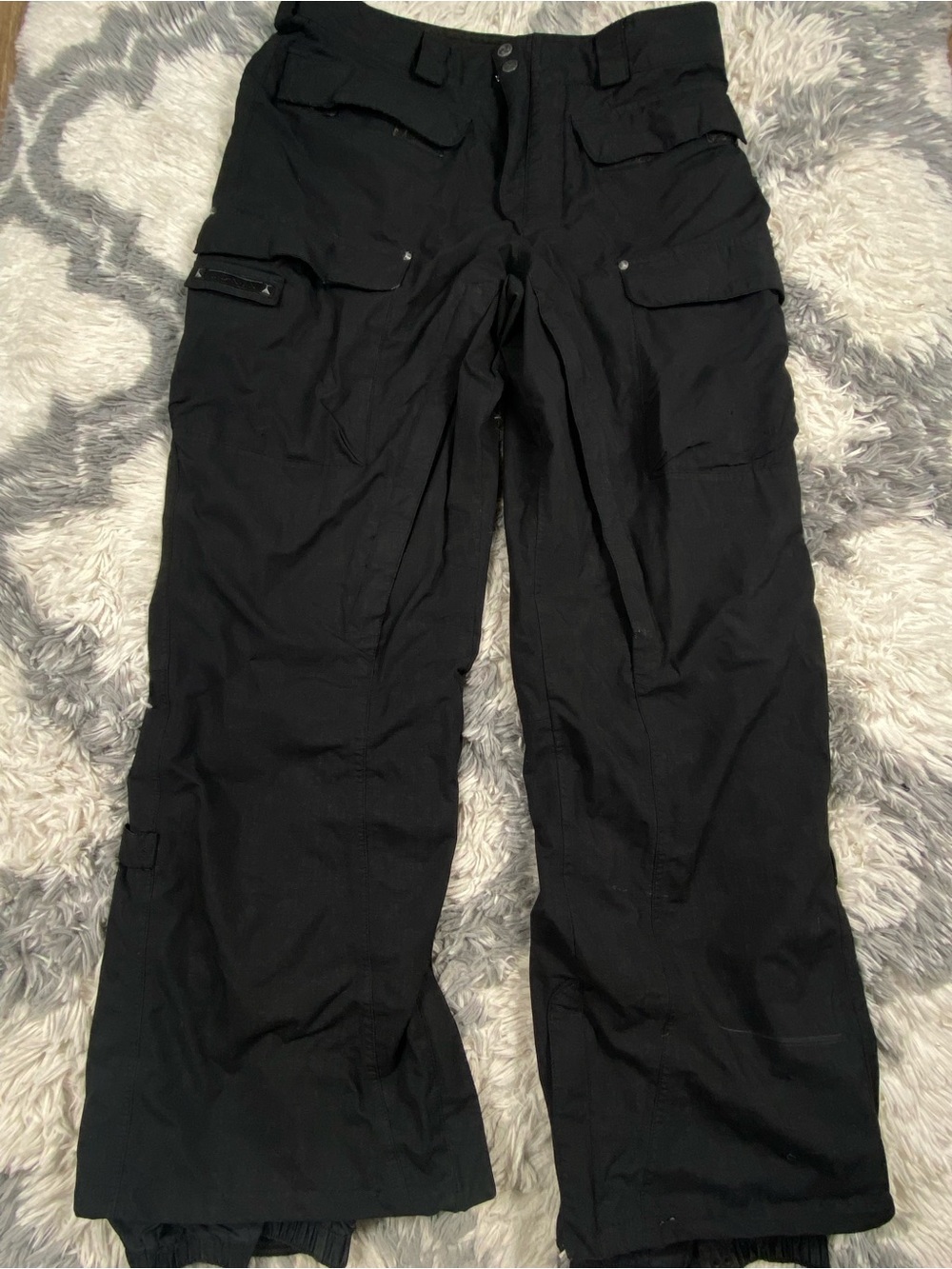 Burton Ronin Outerwear Cargo Pants Mens Small black Dry Ride Snowboarding